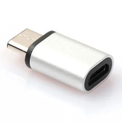 Adaptador BROBOTIX 235694 - USB C, Micro USB, Negro, Plata