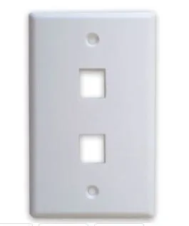 Tapa - Faceplate de 2 Paneles para Jack - Universal, Standard, Blanco, Brobotix 251702