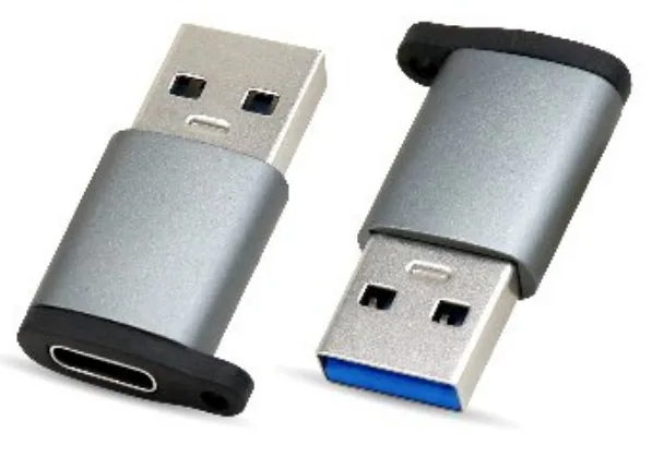 Adaptador USB V3.0 Tipo A Macho - a Tipo C Hembra BROBOTIX 6000342 Negro