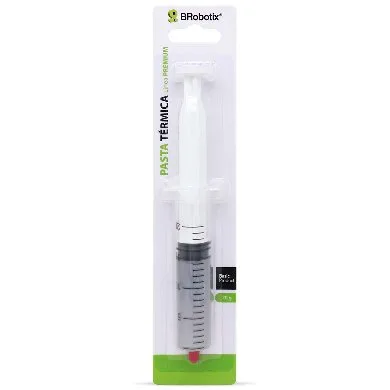 Pasta Térmica para Cpu - 20 Gramos, en Jeringa P/fácil Aplicación, Color Plata, Brobotix 6001295