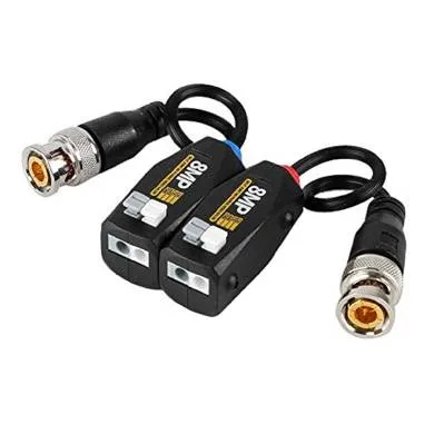 Par de Transceptores Pasivos - BNC CCTV VIDEO BALUN, soporta CVI/AHD/TVI/CVBS, Resolución de 720p a 8MP, UTP CAT5e, 6, 6e, c/TVS (supresor) BROBOTIX