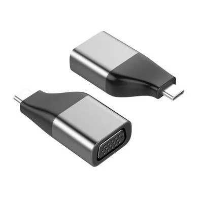 Adaptador Usb Tipo C Macho - V 3.0 a Svga, Brobotix 6006108 Negro, Plata