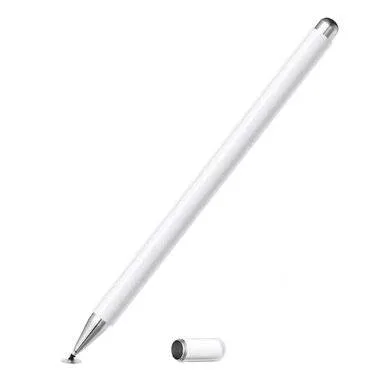 Lápiz-Pluma Stylus Capacitiva - para Tableta, Celular, Pantallas Touch, Universal, Blanca, 6007174, BROBOTIX Blanco