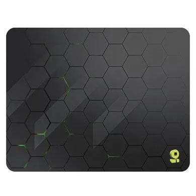 Mousepad Gamer - 31 X 40 CM, Diseño Hexágono, Gris, Bordes Cosidos, 6007075, Brobotix Negro
