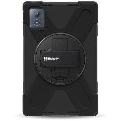 Funda Protector C/correa - Uso Rudo, Giro 360°, para Lenovo Tab K11 Plus TB352XU, con Mica, 406153 Brobotix Negro