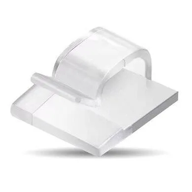 Organizador de Cables - Organizador Adhesivo para Cables, Paquete con 24 Piezas, Color Transparente, 406320, Brobotix