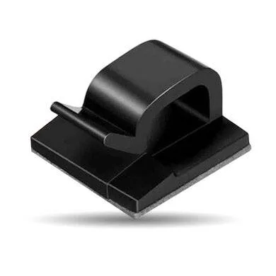 Organizador de Cables - Organizador Adhesivo para Cables, Paquete con 24 Piezas, Color Transparente, 406337, Brobotix Negro