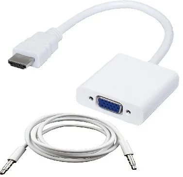 Convertidor HDMI a VGA BROBOTIX 110964B - HDMI, VGA, Macho/hembra, Color blanco