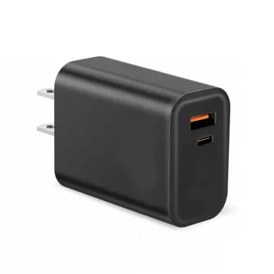 CARGADOR CARGA RÁPIDA - GaN, 45W, DUAL USB V3.0, 1 PUERTO TIPO A Y 1 PUERTO TIPO C, NEGRO, BROBOTIX 6007631 45 W