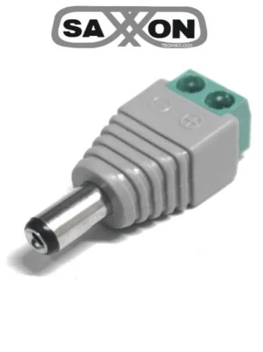 SAXXON PSUBR12H - Bolsa de 10 Conectores Macho Para Alimentación de Camaras/ Terminales Tipo Tornillo Positivo y Negativo/ Resistente a la Oxidación