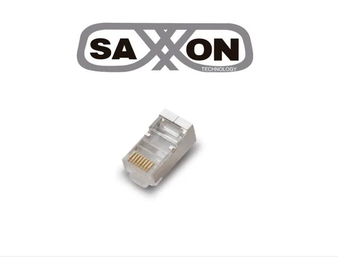 SAXXON S901B - Conector plug RJ45 para cable UTP/FTP /CAT 5E / Blindado / Paquete 100 piezas
