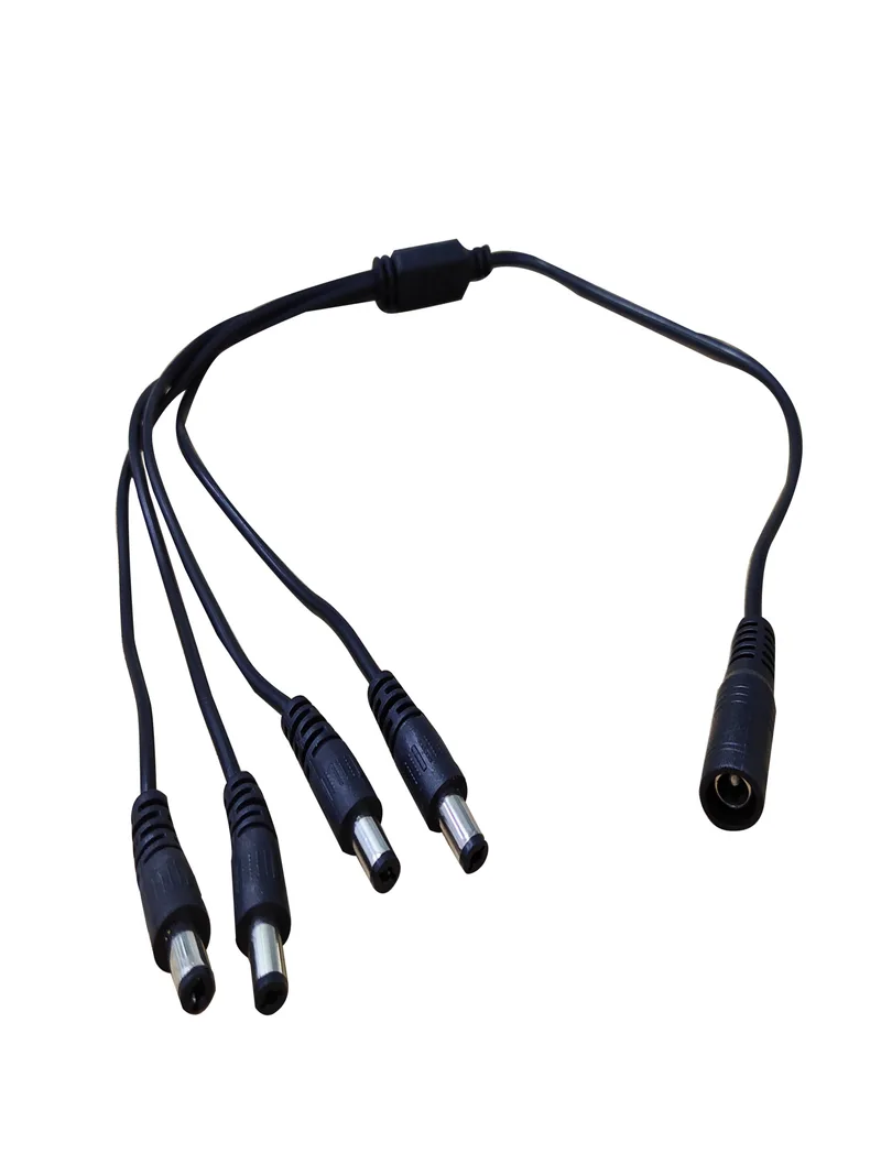 SAXXON PSUWB07 - Divisor de Energía para 4 Cámaras/ 1 Conector Hembra + 4 Conectores Macho/ 2.1 mm
