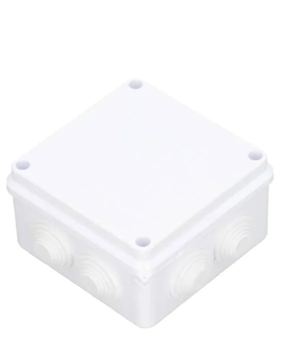 SAXXON PB100 - Caja de conexiones con 7 entradas / PVC libre de halógenos / Compatible con cámaras Bullet / Domo / Dimensiones 100 x 100 x 70 mm ip55