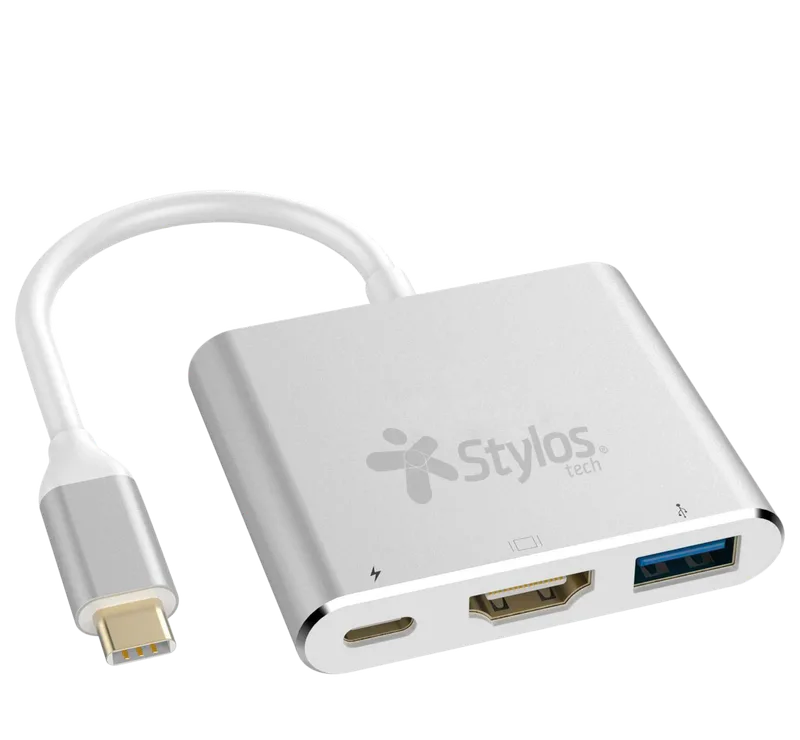 Adaptador HUB 3 En 1 Stylos. STCBHUB31S 5000 Mbit/s