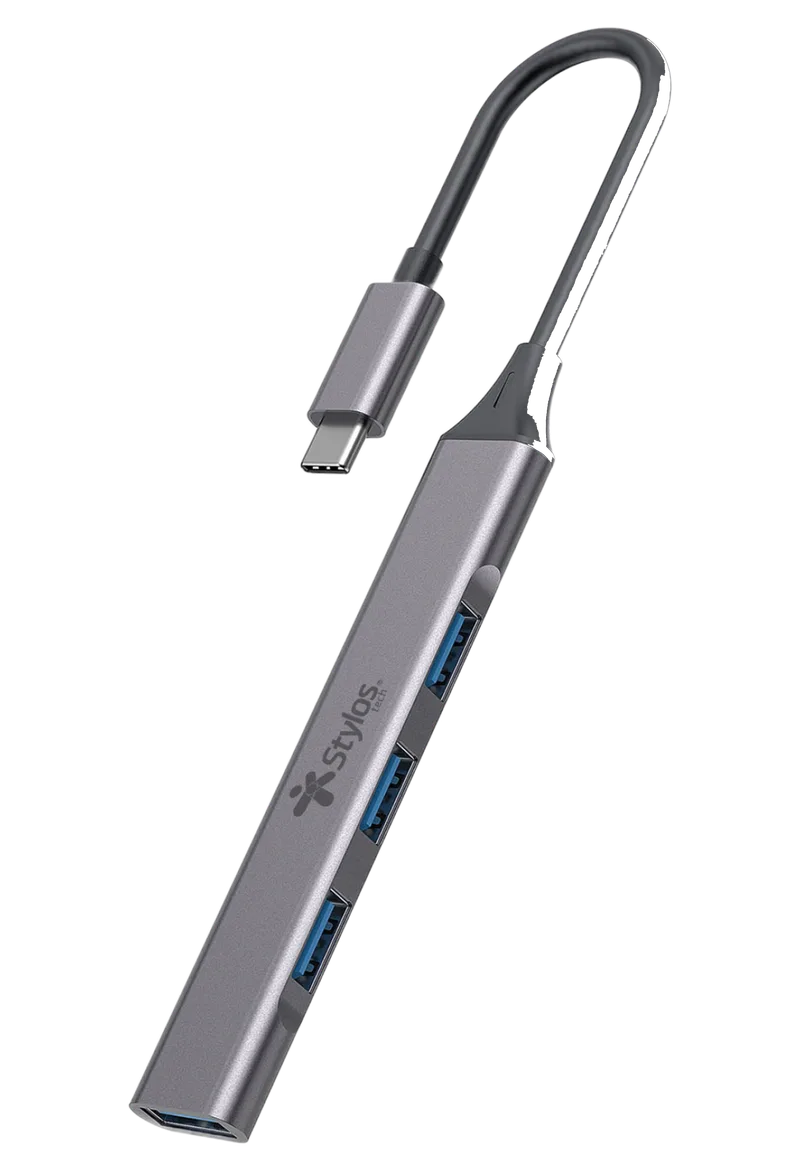 Adaptador HUB 4 En 1 Stylos. STCBHUB42G 480 Mbit/s