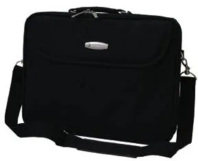 Maletín Essential TechZone - de 15.6 pulgadas con marco protector, confeccionado en nylon de alta resistencia, garantía limitada de por vida TZEST01N