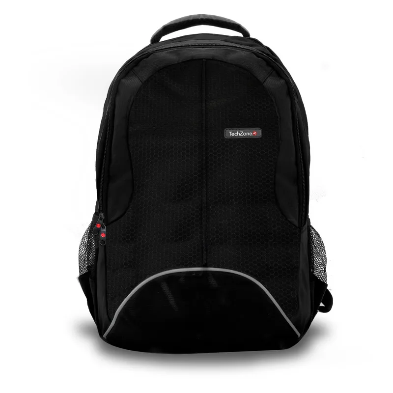 Backpack Eco Sport TechZone - de 15.6 pulgadas, múltiples compartimientos, costuras y asas reforzadas, garantía limitada de por vida TZBTS10BLK