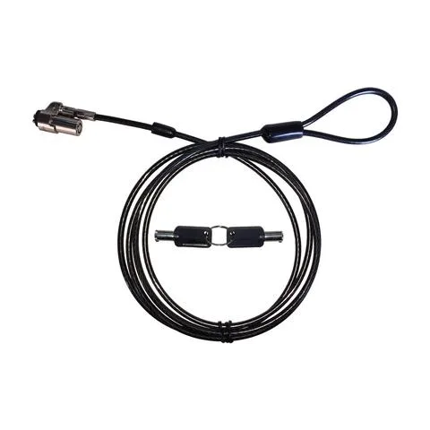 CANDADO DE LLAVE PARA LAPTOP TIPO T V-BAR LONGITUD DE CABLE 1.8 MTS GROSOR DEL CABLE 4mm TECHZONE TZNK701