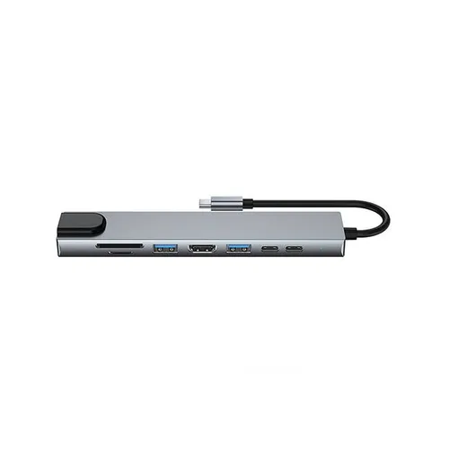 DockStation HUB DBUGG 8 EN 1 UB GR UB81 Hub 8 en 1 UB81 Urban Balance. Con cables USB 3.0 o 2.0 - HDMI y USB Tipo C. Entrada para tarjeta SD Gris