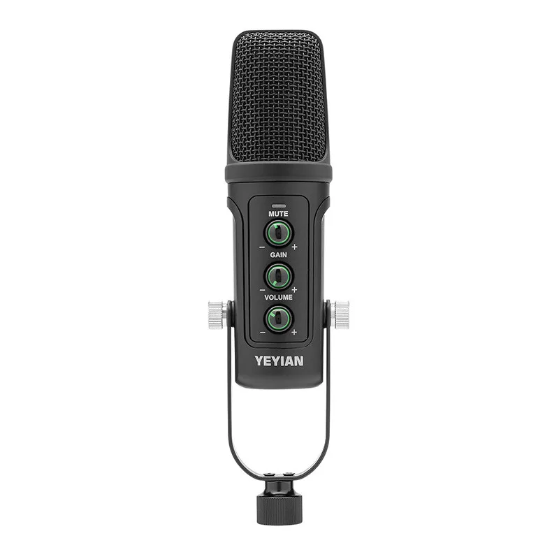 Yeyian Microfono Condensador Kit Streaming Agile NL - Black, Brazo de Tijera, Soporte U, Mont Antichoque, Filtro, Mont en Mesa Usb B-usb a YSA-UCHQ-01