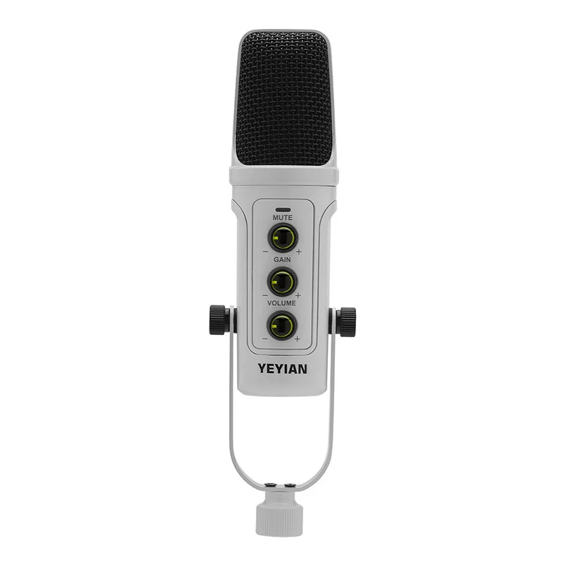 Yeyian Microfono Condensador Kit Streaming Agile NL - Bco, Brazo Tijera, Soporte U, Mont Antichoque, Filtro, Montaje en Mesa, Usb B-usb a YSA-UCHQ-02