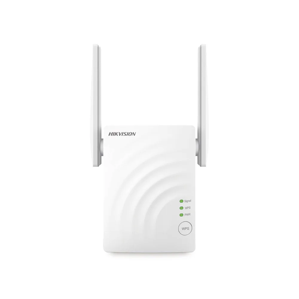 Extensor WiFi hasta 1200 Mbps - doble banda AC 2.4 GHz y 5GHz, 1 Puertos 10/100 Mbps, 2 antenas omnidireccional de 3 dBi, Interior HIKVISION Blanco