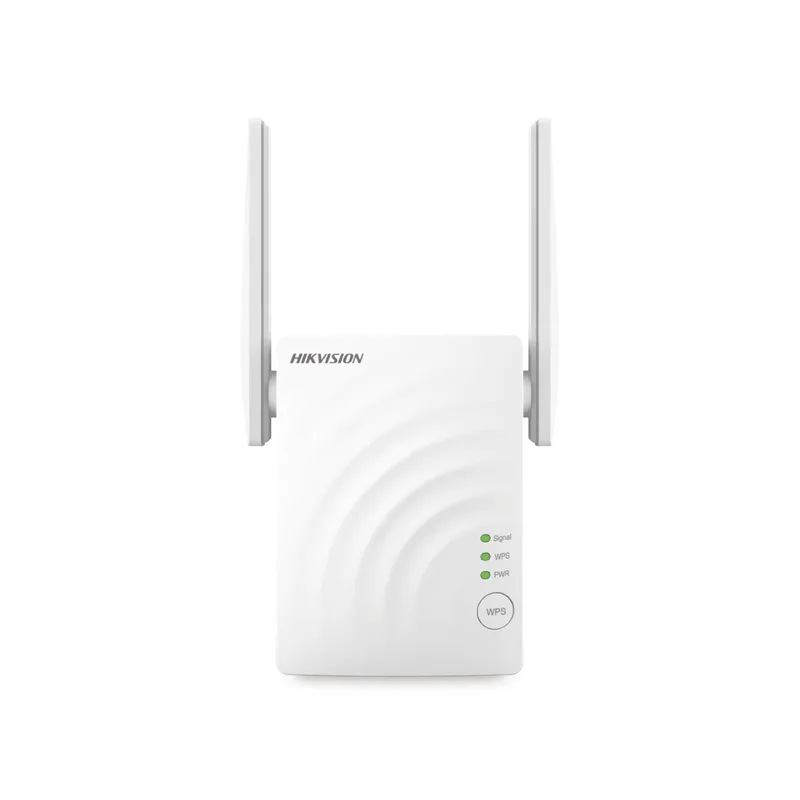 Extensor WiFi hasta 1200 Mbps - doble banda AC 2.4 GHz y 5GHz, 1 Puertos 10/100 Mbps, 2 antenas omnidireccional de 3 dBi, Interior HIKVISION Blanco