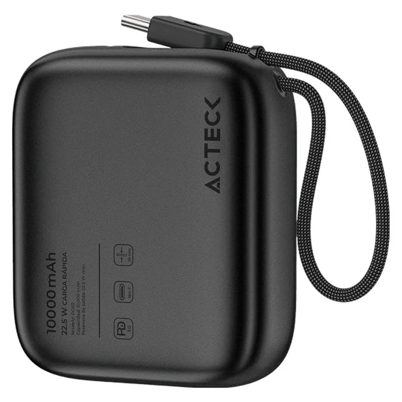 Cargador Powerbank Acteck Energon GO Plug Pro PG60 Cargador Powerbank 10 - 000 mAh 10000 mAh AC-945615