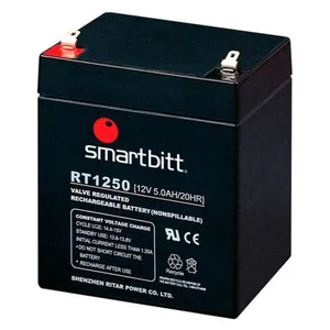 Batería de Reemplazo SMARTBITT SBBA12-5 - Negro, 12 V, 5 Año(s), 5 AH, Plomo-ácido