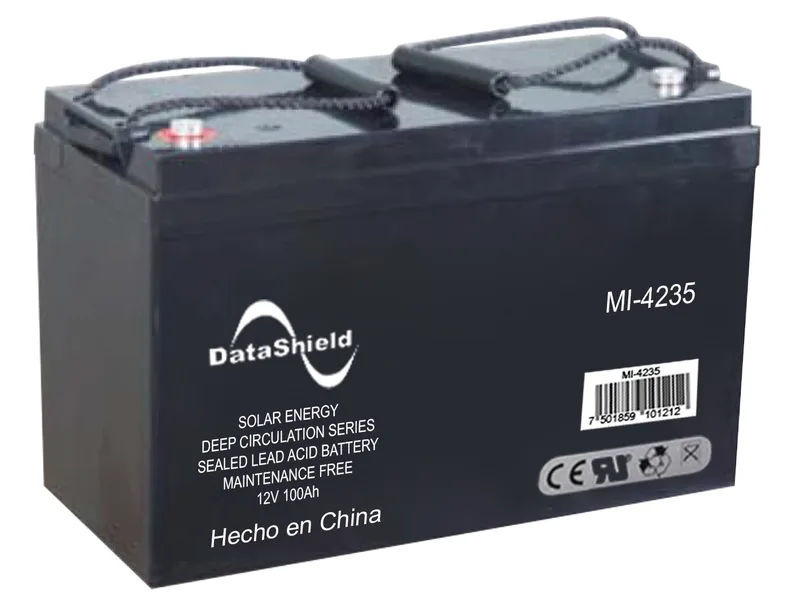 Batería DATASHIELD MI-4235 - 100 Ah, Sistemas solares y/o inversores cargadores solares, 12 V, Negro
