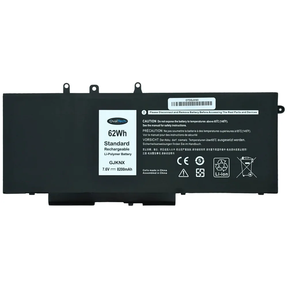 Bateria para Laptop OTDGJKNX OVALTECH Polimero 7.7V para Dell Latitude 5480 5580 5280 5288 5290 5488 5490 GJKNX -8200mAh