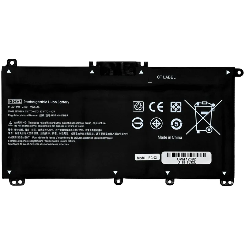 Bateria para Laptop OTHHT03XL OVALTECH Polimero 11.55V 41.9Wh/3630mAh para HP 14-CE 14-CF 14-cm 14-CK 14-DF 14-MA 15-DA 15-CS 15-DB HP 240 245 250