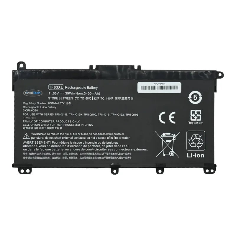 OTHTF03XL Bateria Interna 11.55V HP Pavilion -3470mAh Series 15-CD Series 17-AR Series TF03XL OVALTECH