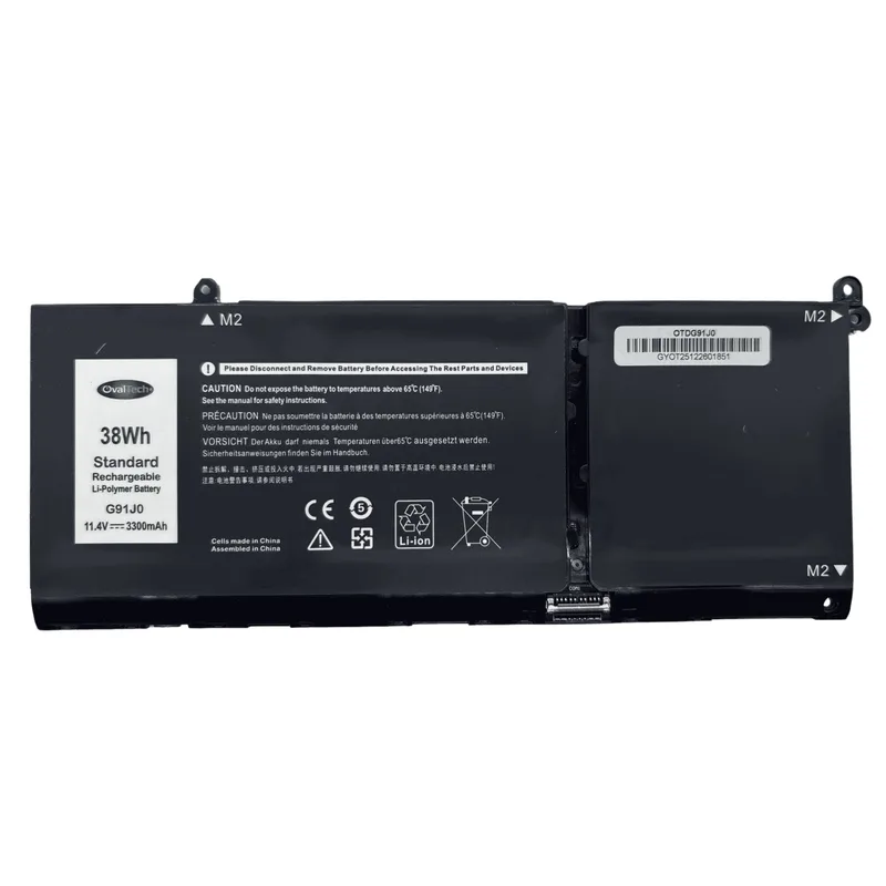 OTDG91J0 Bateria Interna (P) 11.25V 41WH para Dell Latitude 3320 3330 3420 3520 Inspiron 3510 3511 G91J0 Marca Ovaltech