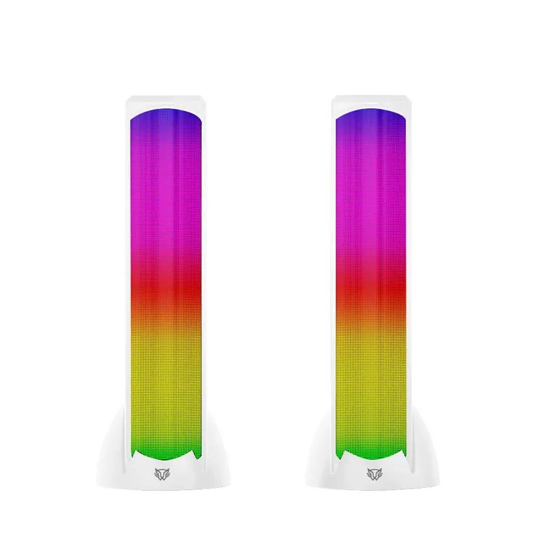 Bocinas 2.0 Gamer Glimm Tower BG575 Balam Rush Conexión Bluetooth/Auxiliar - iluminación LED 3 modos, 10w RMS. Sonido estéreo, Alimentación 5 Vcc 1A,