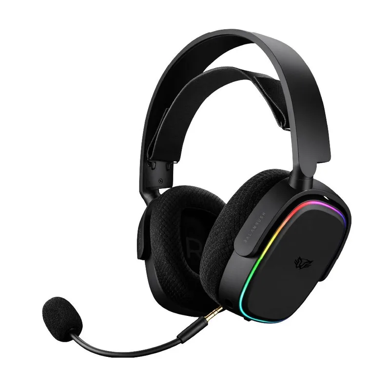 Audífonos 7.1ch Inalámbricos Aeon HS999 Balam Rush Conexión BT/ RF 2.4ghz - Micrófono desmontable, Bandas y carcazas intercambiables Negro BR-936934