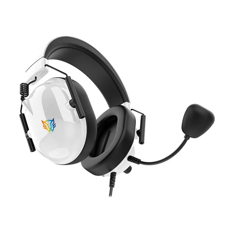 Audífonos Gamer Alámbrico Aviator Level HA757 Balam Rush Legend Series Sonido Envolvent - Alta Voces 53mm, Micrófono Omnidireccional Blanco BR-941174