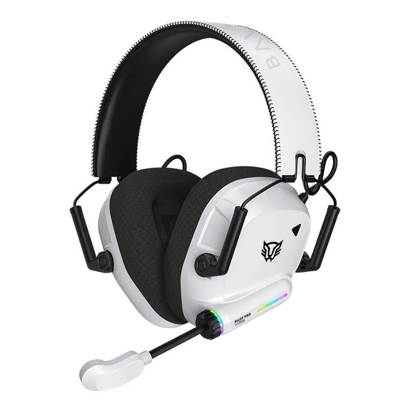 Audífonos Gamer Inalámbrico PILOT PRO HS808 Balam Rush Legend Series Sonido Envolvente PRO Blanco BR-938594