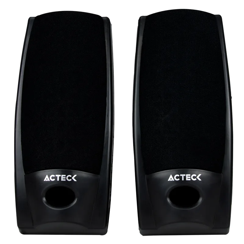 Bocinas Estéreo 2.0 ACTECK Auxiliar 3.5 MM 1.2 M Negro AX-2500 AUBO-014