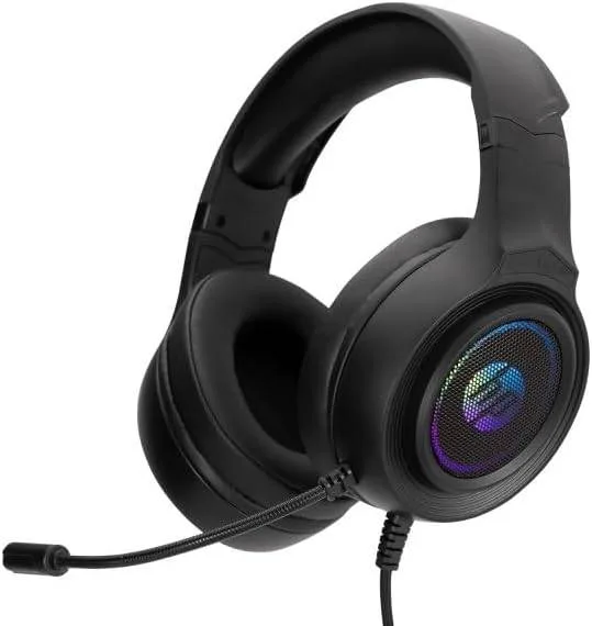 Auriculares Estéreo para Juegos con Usb HP DHE-8008U Usb. Luz RGB Negro