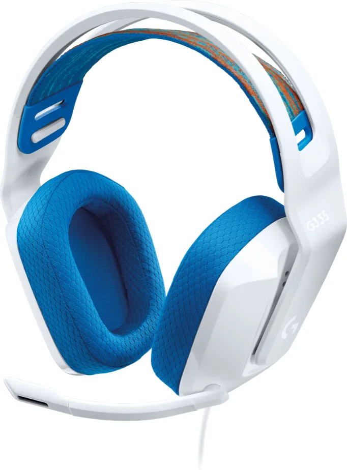 Diademas LOGITECH G335 - Diadema, Blanco/Azul 981-001017