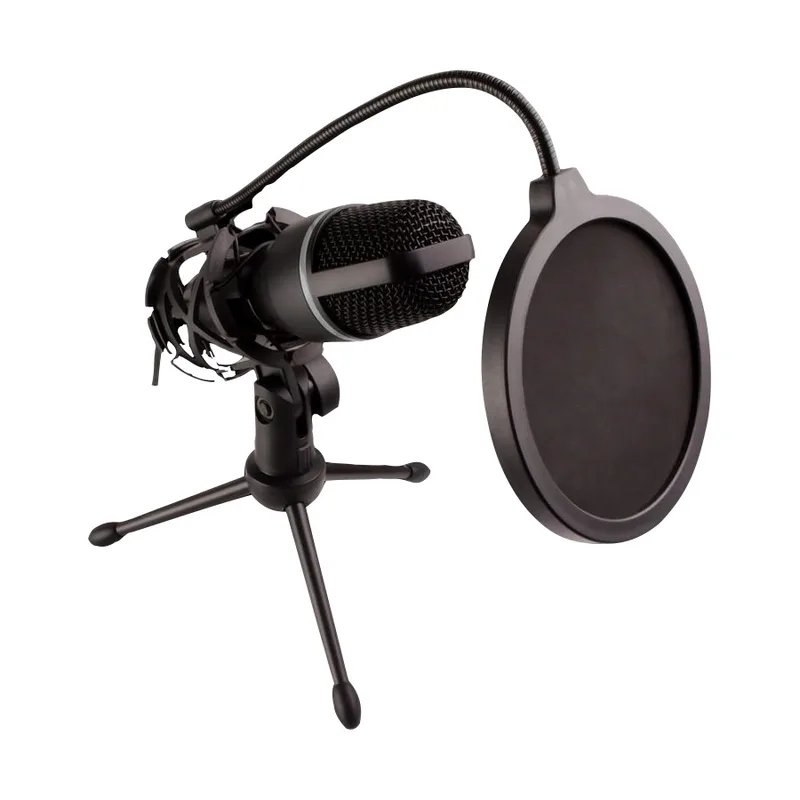 PC-110583 Microfono para Streaming con Tripié Reducción de Ruido Noise Barrier | PERFECT CHOICE 20 - 20000 Hz