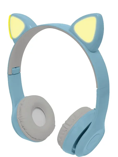 Audífonos Bluetooth Inalámbricos para Niños Luz LED Catto Azul | PERFECT CHOICE kids Catto PC-116981