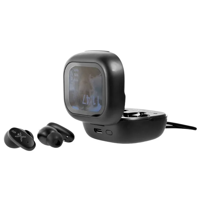 Audífonos Inalámbricos TWS con Inteligencia Artificial - ANC y Pantalla Táctil Auralis PERFECT CHOICE Negro PC-117230