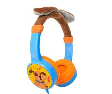 Audifonos On-ear Alambricos Kids Volumen Seguro a 95DB 3.5 MML Salida Audio 3.5MML Hipoalargenico No Toxico Puppy Azul NECNON NBHK-PUPPY NBAKPU0395
