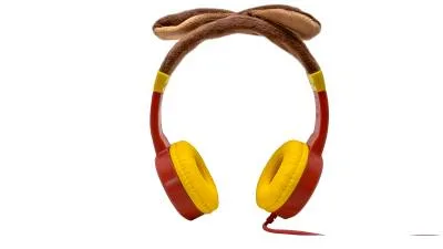 Audifonos On-ear Alambricos Kids Volumen Seguro a 95DB 3.5 MML Salida Audio 3.5MML Hipoalargenico No Toxico Pug Rojo NECNON NBHK-PUG