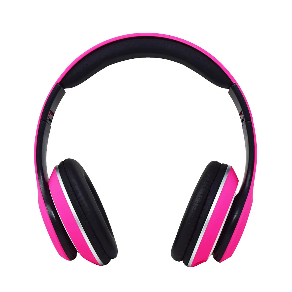Audifonos Over-ear Bluetooth NBH-01 Sonido Hi-fi 3.5MM Radio FM Micro SD 3.5MML Manos Libres Rubberized Rosa NECNON NCAB0104RZ