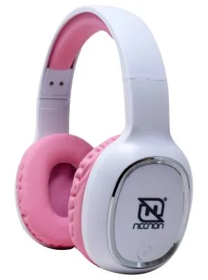 Audifonos Over-ear Bluetooth NBH-04 Pro Alta Potencia Radio FM Micro SD 3.5MML Manos Libres Blanco/rosa NECNON NBAB042200