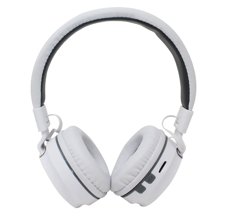 Audifonos Over-ear Bluetooth NBH-05 Mega Bass Radio FM Micro SD 3.5MML Manos Libres Rubberized Blanco NECNON NBH-05 BT NCAB051200
