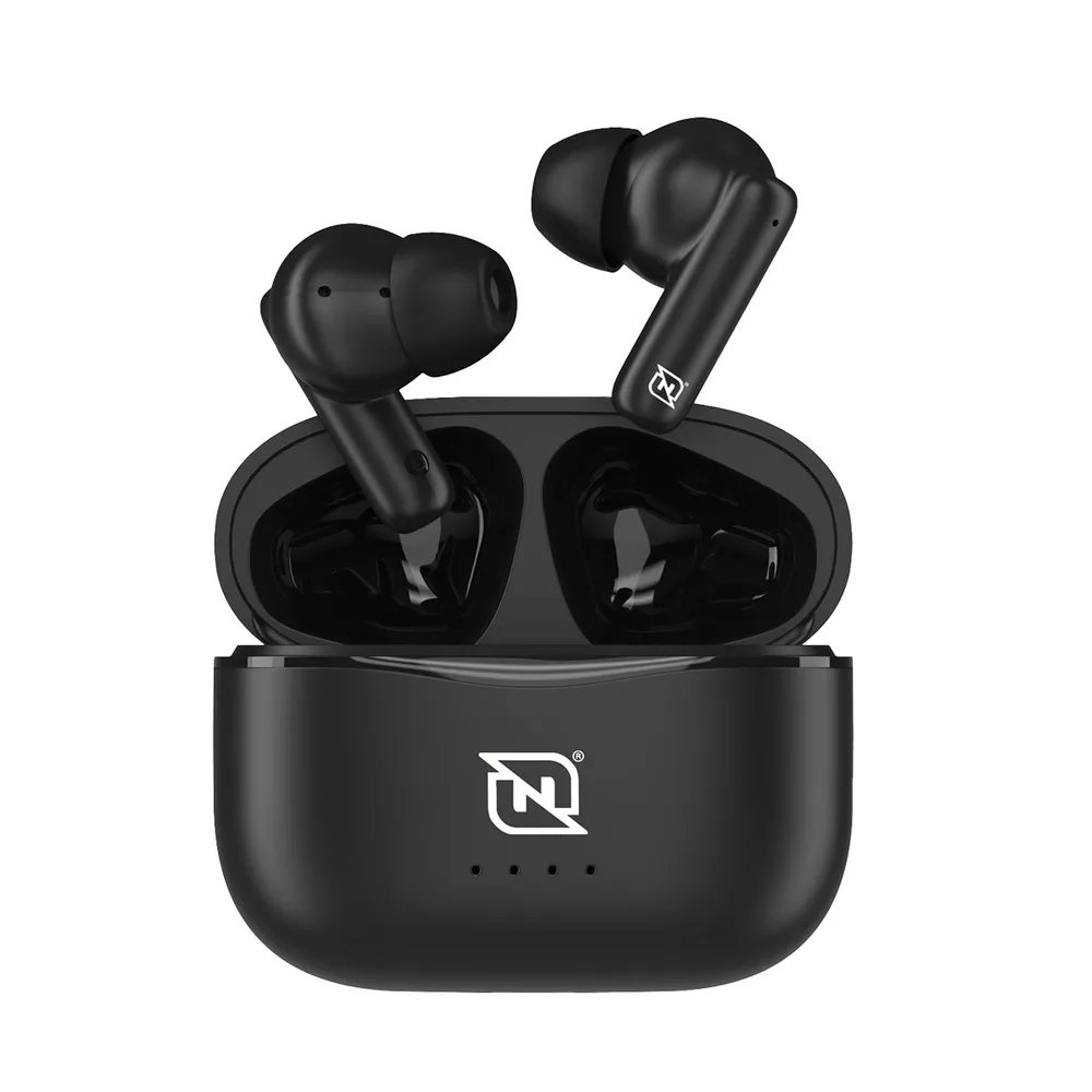 Audifonos In-ear NTWS-103 Bluetooth 5.3 TWS Super Bass Manos Libres Hasta 5 HRS de Duración - 4 Indicadores de Carga en Dock, Negro NECNON NBAB1301IB